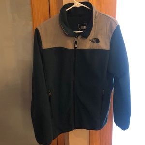 Dark Teal and grey girls XL North Face fleece